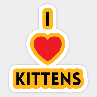 I Heart Kittens Sticker